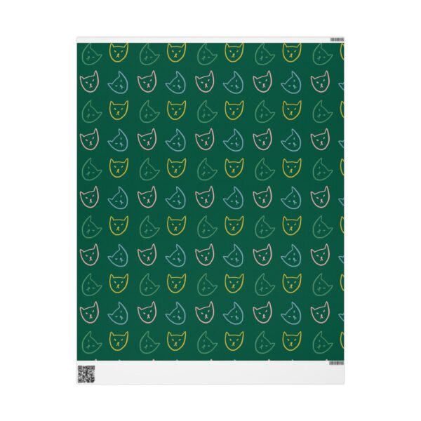 Whimsical Green Cat Wrapping Paper – Purrfect Gift Wrap for Every Occasion! - Image 5