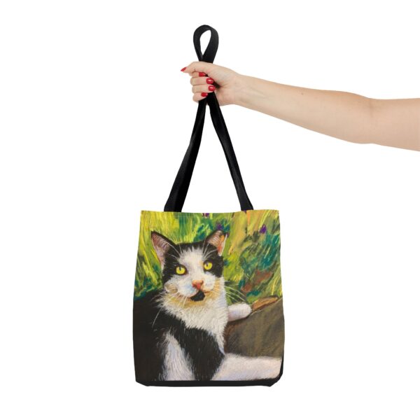 Cat Art Tote Bag | Vibrant Pastel Cat Print for Art Lovers - Image 4