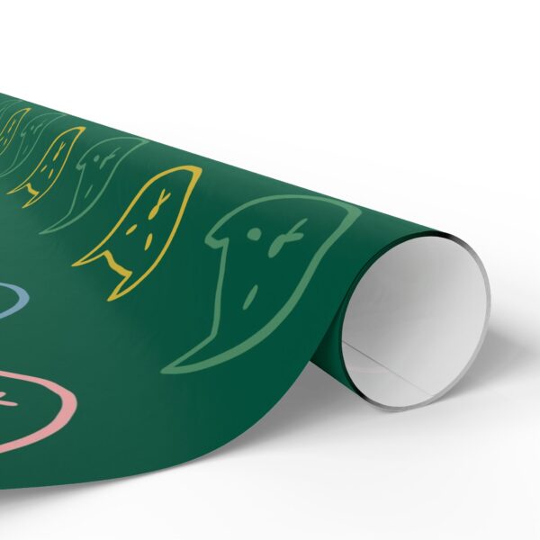 Whimsical Green Cat Wrapping Paper – Purrfect Gift Wrap for Every Occasion! - Image 2