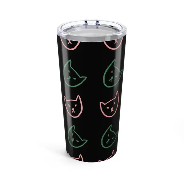 Playful Cat Faces 20oz Tumbler - Cute Travel Mug for Cat Lovers - Image 2