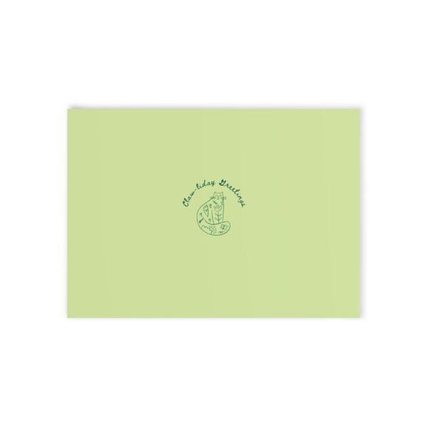 Cheerful Holiday Cards "Claw-liday Greetings" - Two-Sided Print with Festive Design - Image 3