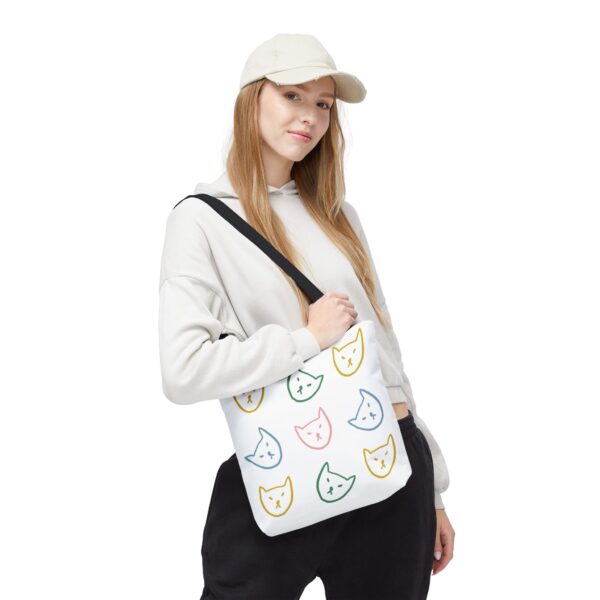 Playful Cat Tote Bag | Cute Cat Lover Reusable Shopping Bag | Fun Gift for Pet Owners - Image 5